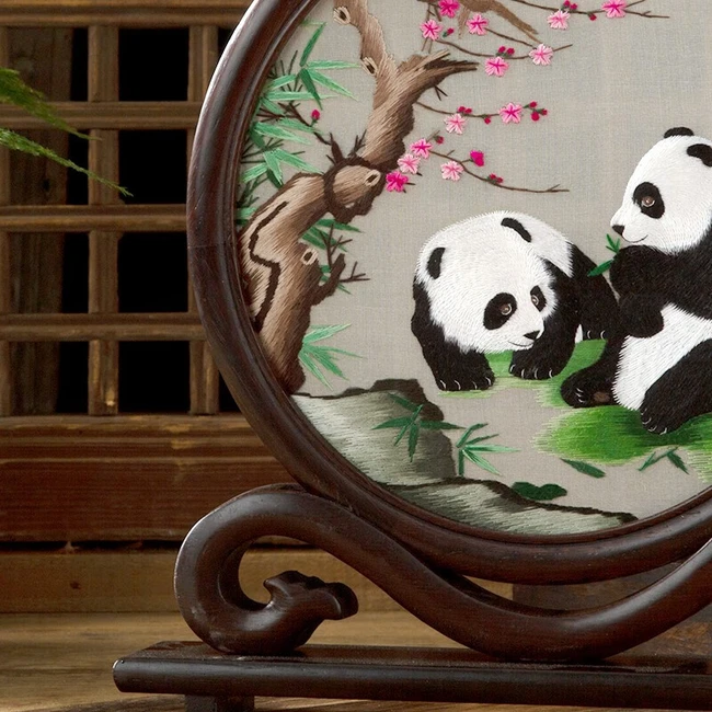 中國美術 七宝焼 景泰蓝 猫 蝶々 蘇繡 雙面繡 51ejhZQqB0L._UF350