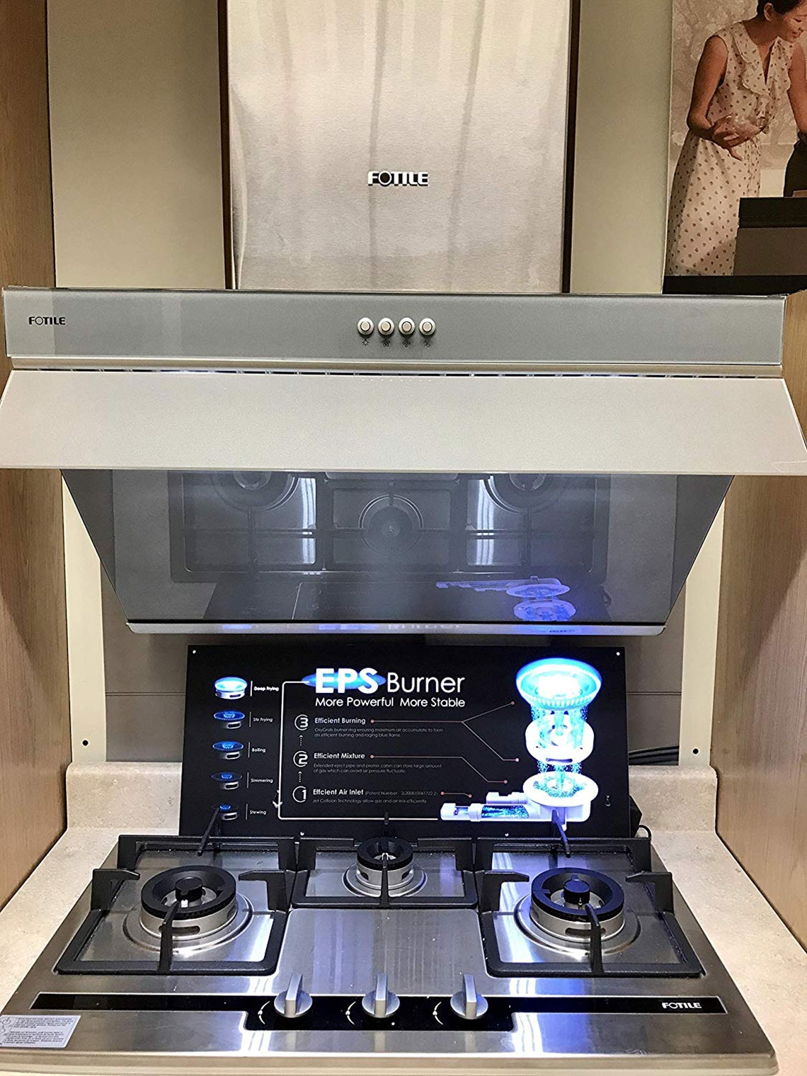 FOTILE JQG7502.G 30" Range Hood Under Kitchen Stainless Steel